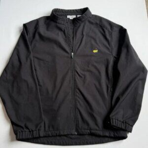Masters Tournament Golf Jacket Black Full Zip Windbreaker Men's Size XL